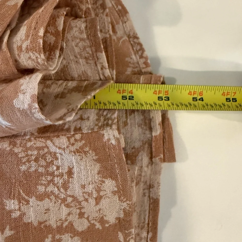 Free People, Boho Floral Maxi Dress Smocked Waist 100% Cotton, Size M EUC
